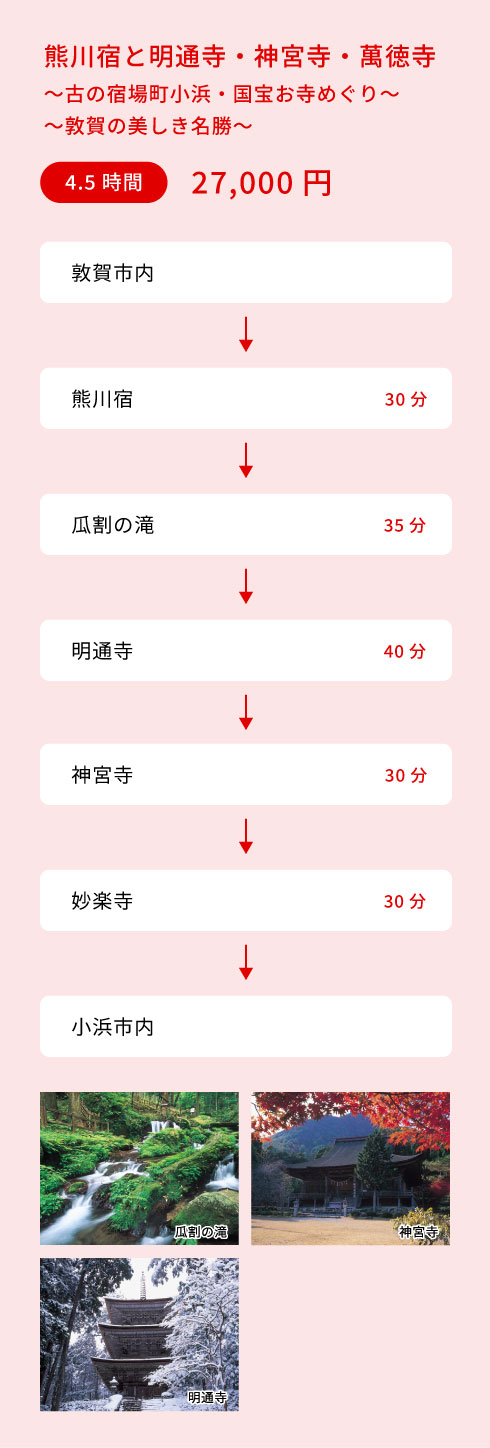 熊川宿と明通寺・神宮寺・萬徳寺コース